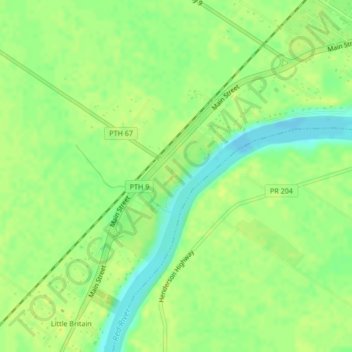 Mapa topográfico Lower Fort Garry, altitud, relieve