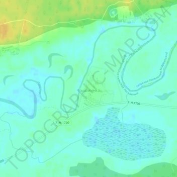 Mapa topográfico Пышминка, altitud, relieve