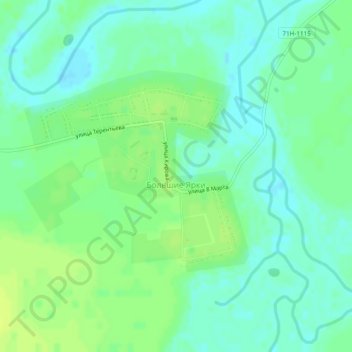 Mapa topográfico Большие Ярки, altitud, relieve