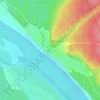 Mapa topográfico Яр, altitud, relieve