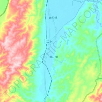 Mapa topográfico 寻甸回族彝族自治县, altitud, relieve