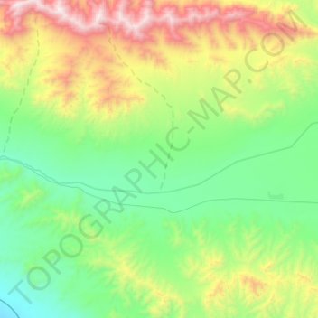 Mapa topográfico 巴音河, altitud, relieve