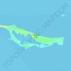 Mapa topográfico Half Moon Cay, altitud, relieve