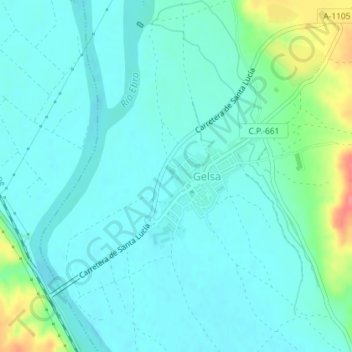 Mapa topográfico Parque "Rosa María Vallverdú Falcón", altitud, relieve