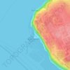 Mapa topográfico Wreck Beach, altitud, relieve