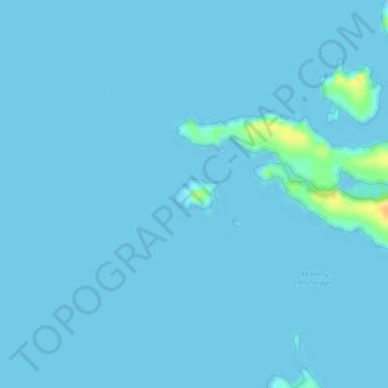 Mapa topográfico Avon Island, altitud, relieve