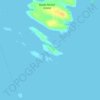 Mapa topográfico Mistake Island, altitud, relieve