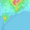 Mapa topográfico sa Caleta, altitud, relieve
