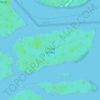 Mapa topográfico Crusoe Island, altitud, relieve