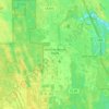 Mapa topográfico Samsula-Spruce Creek, altitud, relieve