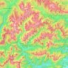 Mapa topográfico Parco naturale regionale delle Dolomiti Friulane, altitud, relieve