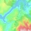 Mapa topográfico Lobios, altitud, relieve