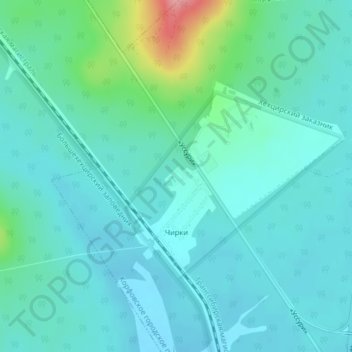 Mapa topográfico Чирки, altitud, relieve