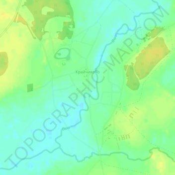 Mapa topográfico Крайчиково, altitud, relieve
