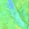 Mapa topográfico Zennevallei met het Kasteeldomein van Relegem, altitud, relieve