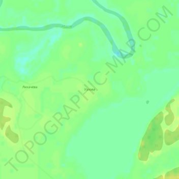 Mapa topográfico Узлова, altitud, relieve