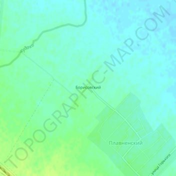 Mapa topográfico Борисовский, altitud, relieve