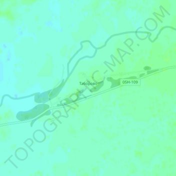 Mapa topográfico Таборово, altitud, relieve