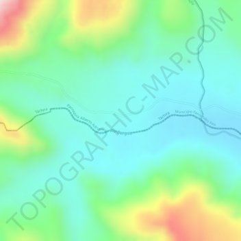Mapa topográfico Río Burgua, altitud, relieve