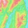 Mapa topográfico Valle dei Laghi, altitud, relieve