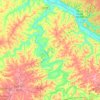 Mapa topográfico Harpeth River, altitud, relieve