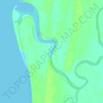 Mapa topográfico Holroyd River, altitud, relieve