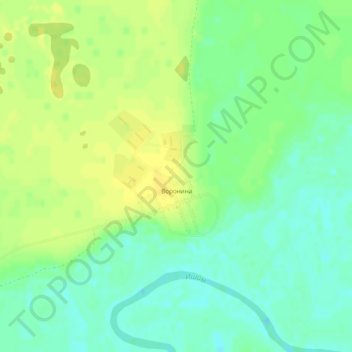Mapa topográfico Воронина, altitud, relieve