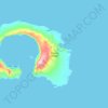 Mapa topográfico Garove Island, altitud, relieve