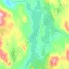 Mapa topográfico Пулозеро, altitud, relieve