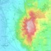 Mapa topográfico Monte Arci, altitud, relieve