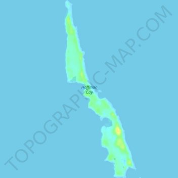 Mapa topográfico Hoffman Cay, altitud, relieve