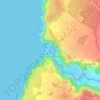 Mapa topográfico Praia de Odeceixe-Mar, altitud, relieve