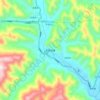 Mapa topográfico 新都桥镇, altitud, relieve