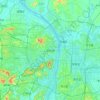 Mapa topográfico 长沙市, altitud, relieve