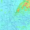 Mapa topográfico 广州市, altitud, relieve