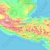 Mapa topográfico Zacapa, altitud, relieve