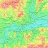 Mapa topográfico London, altitud, relieve
