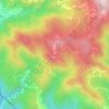 Mapa topográfico Beverone, altitud, relieve