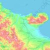 Mapa topográfico Foggia, altitud, relieve
