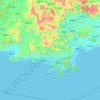 Mapa topográfico 三亚市, altitud, relieve