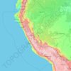 Mapa topográfico Perú, altitud, relieve