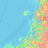 Mapa topográfico Nordland, mapa de relieve, mapa de altitud