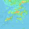 Mapa topográfico Nuevos Territorios, altitud, relieve