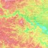 Mapa topográfico Москва, altitud, relieve