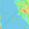 Mapa topográfico Livorno, altitud, relieve