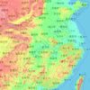 Mapa topográfico 长江, altitud, relieve