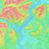 Mapa topográfico Alpi, altitud, relieve