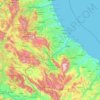 Mapa topográfico Abruzzo, altitud, relieve