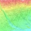 Mapa topográfico Milano, altitud, relieve