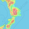 Mapa topográfico Calabria, altitud, relieve